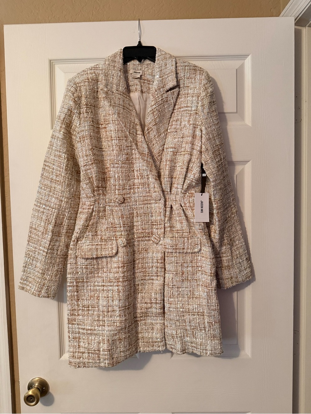 Jason Wu Cream-Tone Tweed Blazer Dress